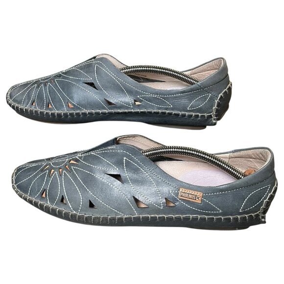 PIKOLINOS Loafers Leather Jerez Woman Flats Size 10 Blue/Grey Closed Toe - Picture 2 of 12
